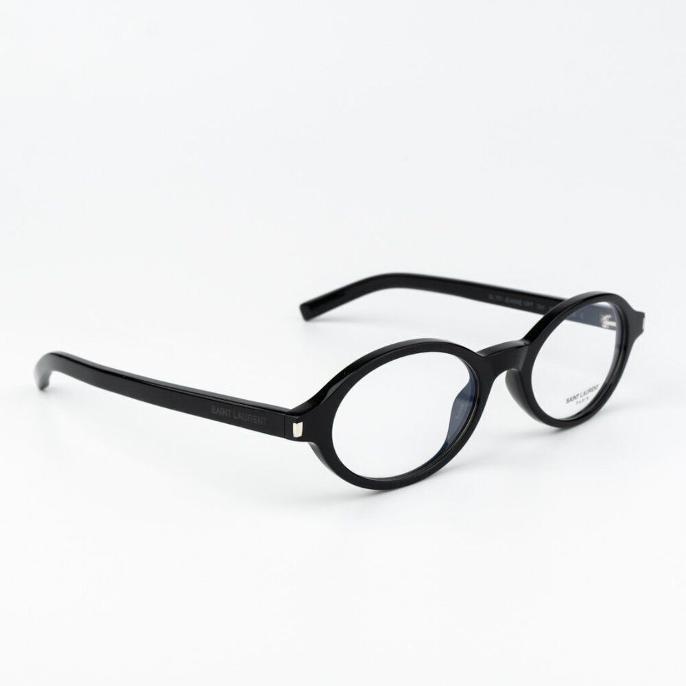 NEW Saint Laurent SL751 JEANNE OPT 001 Black Oval Women Eyeglasses - Picture 6 of 13